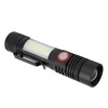 T6+COB Electric Torch Telescopic Zoom Powerful Flashlight Dual Light Sources