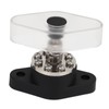 Distribution Stud Junction Post Black 3/8in 300A with Transparent Cover
