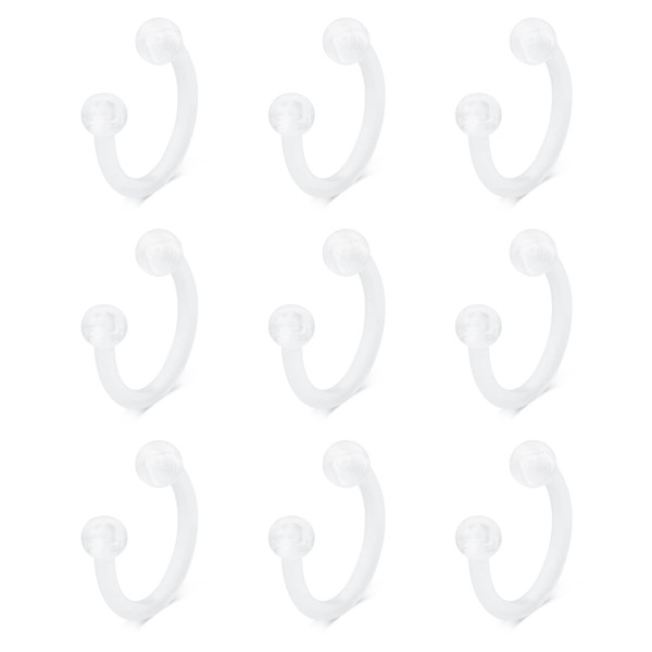 Briana Williams 16G Plastic Piercings Retainers Septum Horsehoe Nose Lip