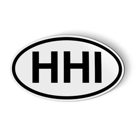 HHI Hilton Head Island Oval - Magnet for Car Fridge Locker - 3"