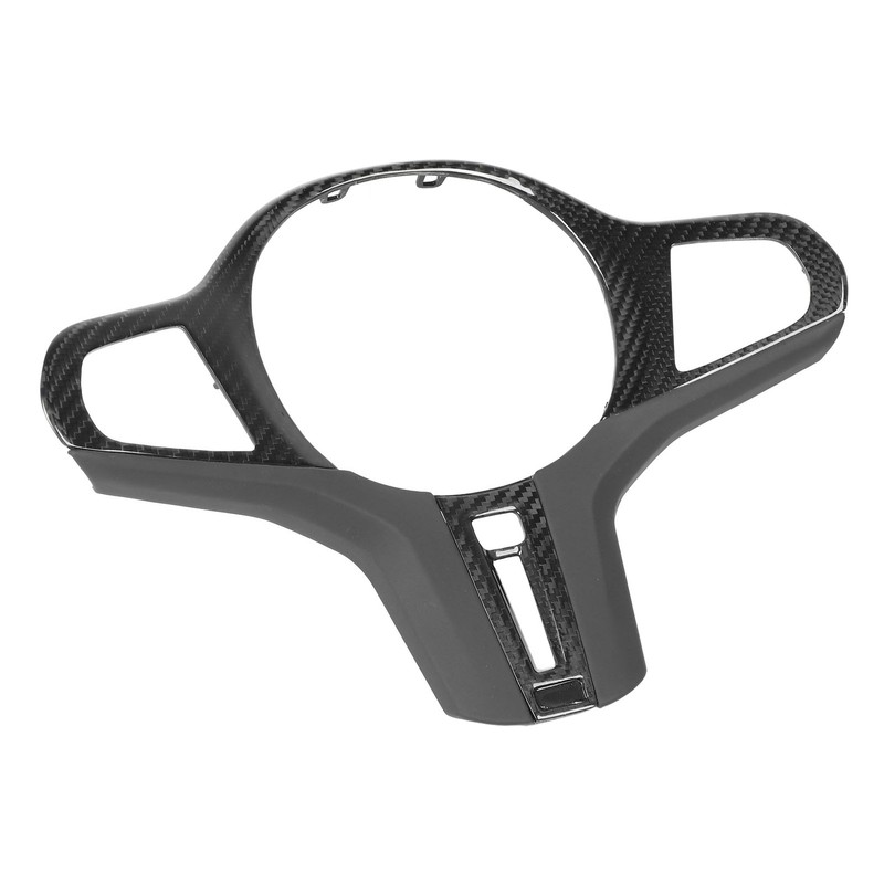 Car Steering Wheel Frame Cover Trim Sticker Decoration Carbon Fiber