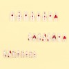 press on nails (Red heart, Medium)