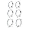 Dlihc Cartilage Earring Hoop- Sterling Silver Small Hoop Earrings Cubic