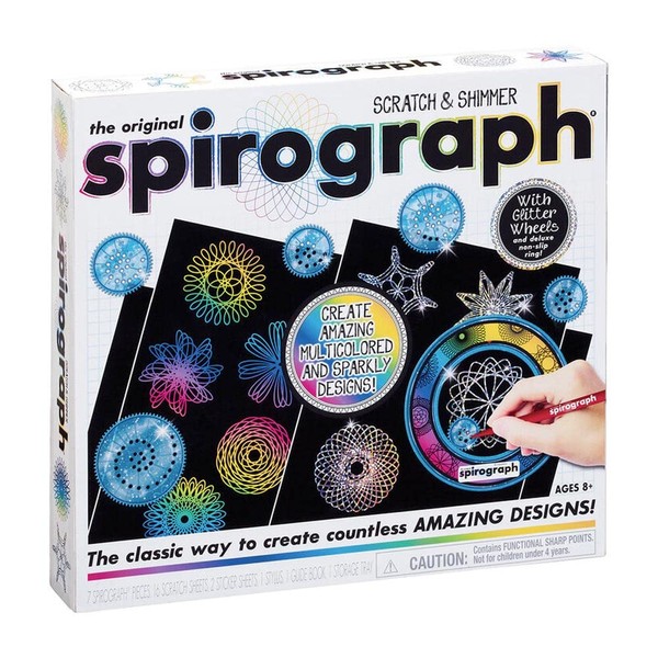 The Original Spirograph Scratch and Shimmer Set, Arts and Crafts, Craft Kit, Kids Aged 8 Years and Up, Gift for Boy or Girl