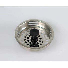 Tredoni 8.5cm Sink Drain Strainer with Plug - Full Body Stainless Steel Drain Filter for ~7.6cm//3" Drain Openings (Full Body Strainer & Plug)