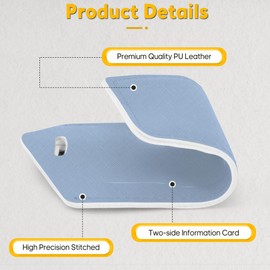 Travelambo Luggage Tags for Suitcases Faux Leather Privacy Protection 2 Pack Bag Tags Travel Accessories Essential, Cross Blue