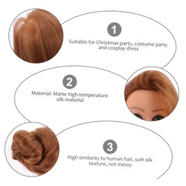 Mikinona Mannequin Hairdressing Training Doll with Stand Cosmetology Model for Boys and Girls Students for Hairstyle Practice Imagination Development Easy Care