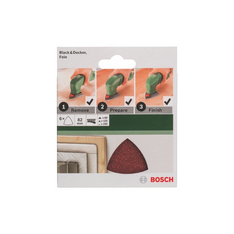 Bosch 2609256A47 Abrasive Pads for Delta Sanders 82 mm 2x