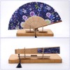 [Keysweet] 扇子 レディース 夏用扇子 竹骨 収納袋付き シェルフ入れ 和柄 軽量 桜の花
