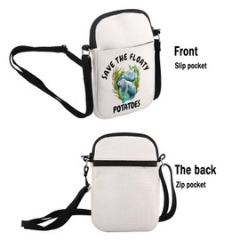 G2TUP Manatee Lover Gift Save The Floaty Potatoes Manatee Makeup Bag Manatee Mom Cosmetic Bag Ocean Animal Lover Gift Sea Cow Travel Bag with Zipper (The Floaty Potatoes S)