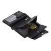 Women's Wallet in Portrait Format LEAS in Real Leather Black