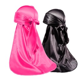 ForceWave 2 PCS Silky Satin Baby Durags for Boys Girls Infant