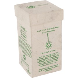 GURU SHOP Chakra Incense, Nepal Incense Strings, Heart/White Sage, Brown, 10 x 5.5 x 5.5 cm, Incense Sticks from Tibet, Nepal