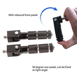 Klapar, Foot Pegs Motorcycle, Foldable Foot Pegs for Moped, Pack of 2 Aluminium Pedals for Motorcycle, Electric Car, 8 mm, Universal 90 Degree Clapper Support Bar (Black)