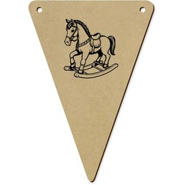 5 x 140mm 'Rocking Horse' Wooden Bunting Flags (BN00083942)