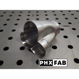 Phx Fab 3 Into 1 Merge Collector 2" Inlet 2.75" Outlet 304 Stainless Steel Weld On