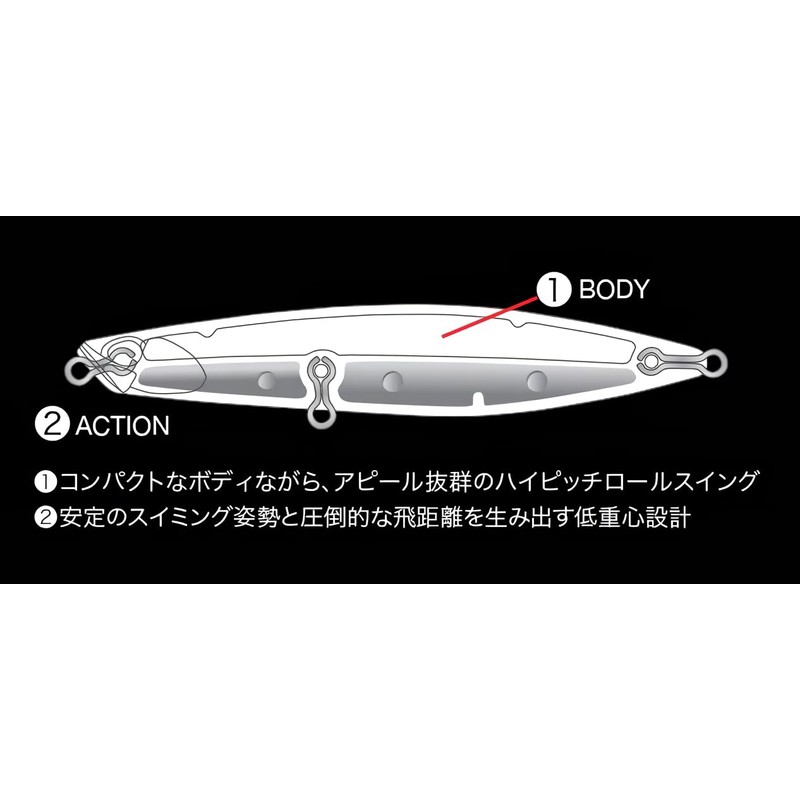 DUO CYA0582 Beachwalker Wedge 95S Cabbage Eagle Total Length 3.7