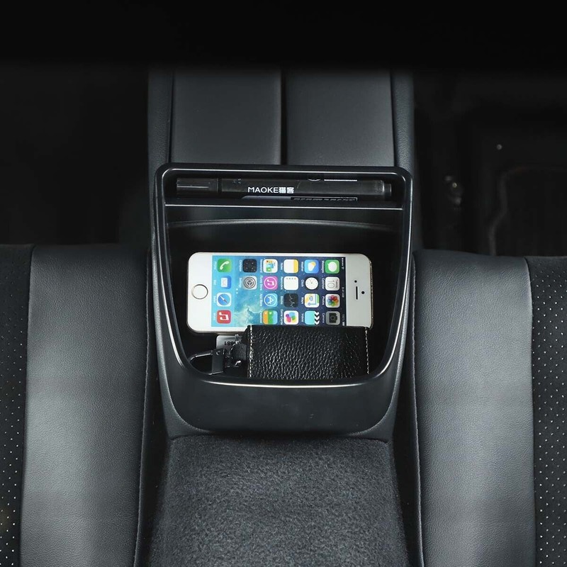 autopart2021 Center Armrest Rear Car Storage Box Organizer Tray For