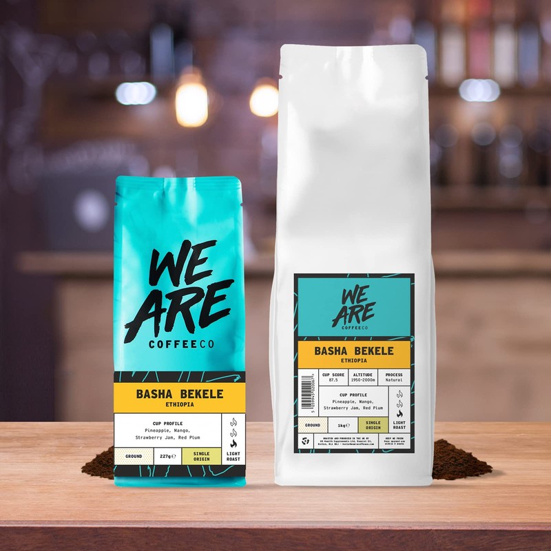 Coffee Ground, 227g Bag Ethiopian Espresso Ground Coffee, 100% Arabica,
