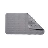 Croydex AG220531H Anti-Bacterial Raised Oval Rubber Bath Mat, Grey with