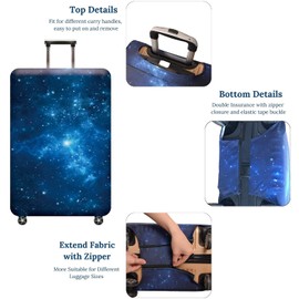 GOXUNYUAN Luggage Cover, Protective Washable Suitcase Cover - Travel Elastic Spandex Suitcase Protector with Luggage Tag Fits 19 to 20 Inch Luggage