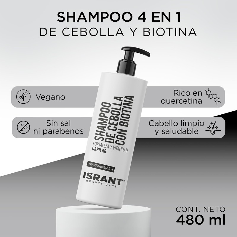 ISRANT | Shampoo sin Sulfatos y Parabenos - Shampoo de