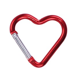 ​Red Carabiners Keychain Clips Snap Hook Key Ring for Camping Accessories Backpack Water Bottle Aluminum Alloy Heart Shape，Accessories，Accessory and Keychain Carabiners