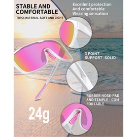 Polarized Sports Sunglasses for Men Women Youth Baseball Running Cycling Driving Fishing Tennis Golf Motor TAC UV400 TR90