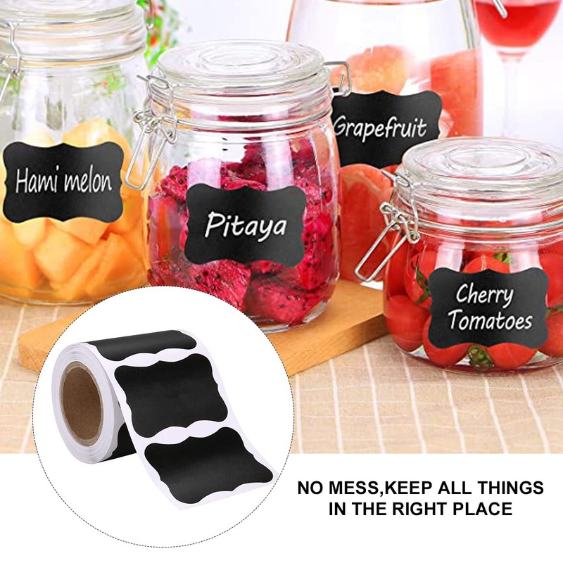 Tiardey 2 Volumes Irregular Shape Chalkboard Labels,Waterproof Reusable Blackboard Stickers