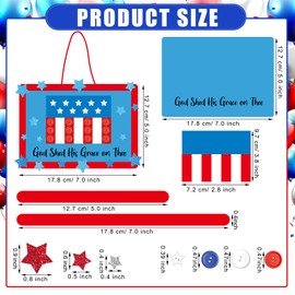 Affrolling 24 Set Patriot Day Craft for Kids Veterans Day Religious Christian Bible Crafts Faith Messaging Buttons Ornaments Church Patriotic DIY Kit Arts Decoration for Home VBS Classroom Activities