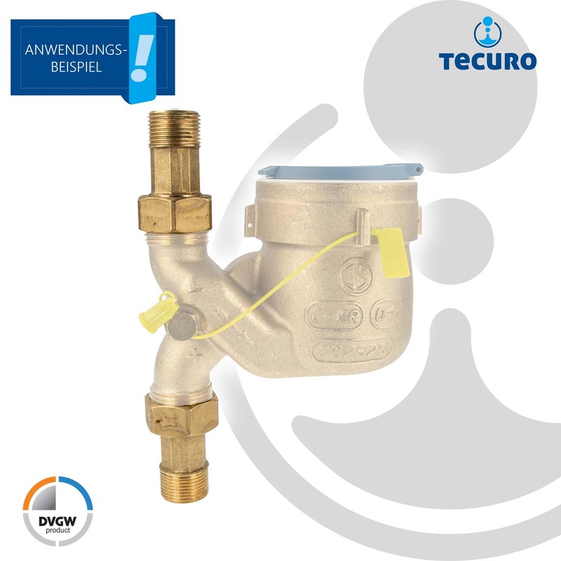 Tecuro Water Meter 1 Inch Union Nut x 3/4 Inch