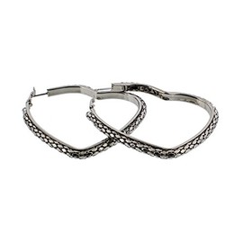 Zac's Alter Ego Perforated Gold & Silver Heart Shaped Earrings