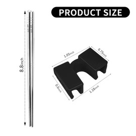 5 Pairs Reusable Chopsticks Aids Training Chopsticks，Stainless Steel Metal Chop Sticks，Adult Training Chopsticks Chopsticks Aids for Adults, Children, Beginners,Practice Chinese Japanese Korean Food