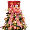 Christmas Tree Topper Hat, Velvet Red Top Hat Tree Topper