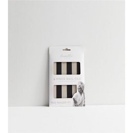 Pack of 6 Black and Brown Nail Files Emery Board