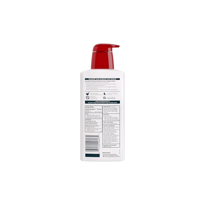 Eucerin Eczema Relief Cream and Body Wash, Colloidal Oatmeal Enriched,