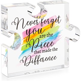 Coworker Gifts, Puzzle Piece Acrylic Plaque Gifts for Women, Farewell Leaving Gifts, Appreciation Social Worker Gifts, Going Away Gifts for Coworkers, New Job Office Gifts Desk Decor