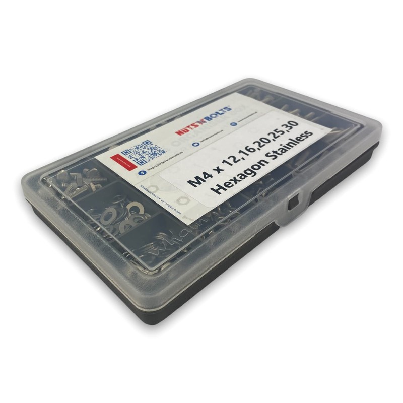 475 ASSORTED PIECE, A2 M4 FULLY THREADED BOLTS NUTS WASHERS