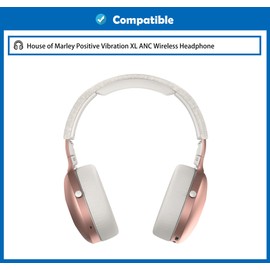 DowiTech Comfortable Replacement Ear Pads Compatible with House of Marley Positive Vibration XL ANC Wireless Headphones Ear Pads with Softer Leather and High Density Foam