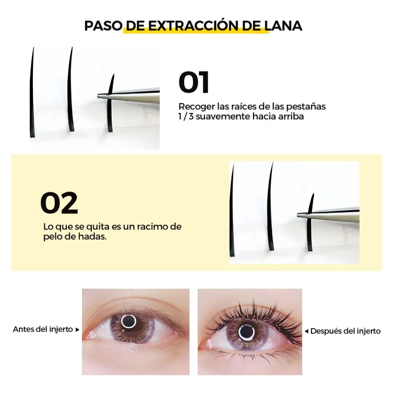 Masscaku Extensión De Pestañas Espigas A Shape Individuales