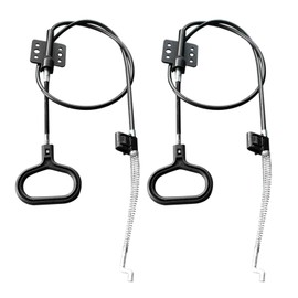 Faderr D-Ring Handle Recliner Pull Cable Spring, Recliner Replacement Parts Sofa Reliable Release Pull Cables D-Ring Handle, Sofa Pull Type Release Lever Handle Replacement Cable(Black/2 pcs)