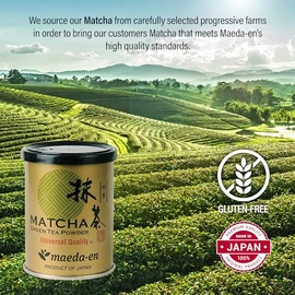 MAEDA-EN Té Verde Matcha Shiki En Polvo (28 G), Origen Japonés, 100  Apto Para Batidos Con Leche Y Repostería. 05448, 1 Unidad.                       