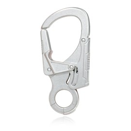 Ahiller Carabiner Key Ring, 3.1 Inch Alloy Key Carabiner for Men, Outdoor Camping, Hiking Accessories, Key Ring with Carabiner (D-Silver-1PCS)