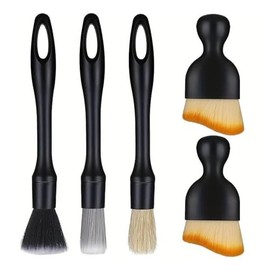 5 Pcs Car Detailing Kit,Car Cleaning Kit Interior,Car Interior Detailing Brushes,Auto Car Detailing Brush,Car Detailing Brush Set,For Interior/Exterior Automotive Trim Wheel Rim Engine(SIZE:5 pcs)