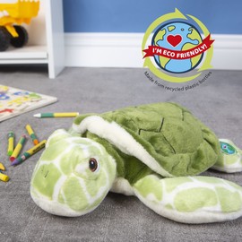 VFM - Sea Turtle 30cm Eco Friendly Toy - Super Soft Cuddly Green & White Marine Ocean Animal Fluffy Plush Made From 100% Recycled Material - Your Planet