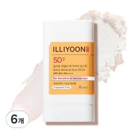 Partner_Reference Illiyoon Daily Inorganic Sun Stick SPF50+ PA++++ 20g 6pcs / 일리윤 데일리 무기자차 선스틱 SPF50+ PA++++ 20g 6개