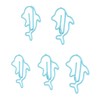 100Pcs Cute Paper Clips Blue Dolphin Style Exquisite Color Strong