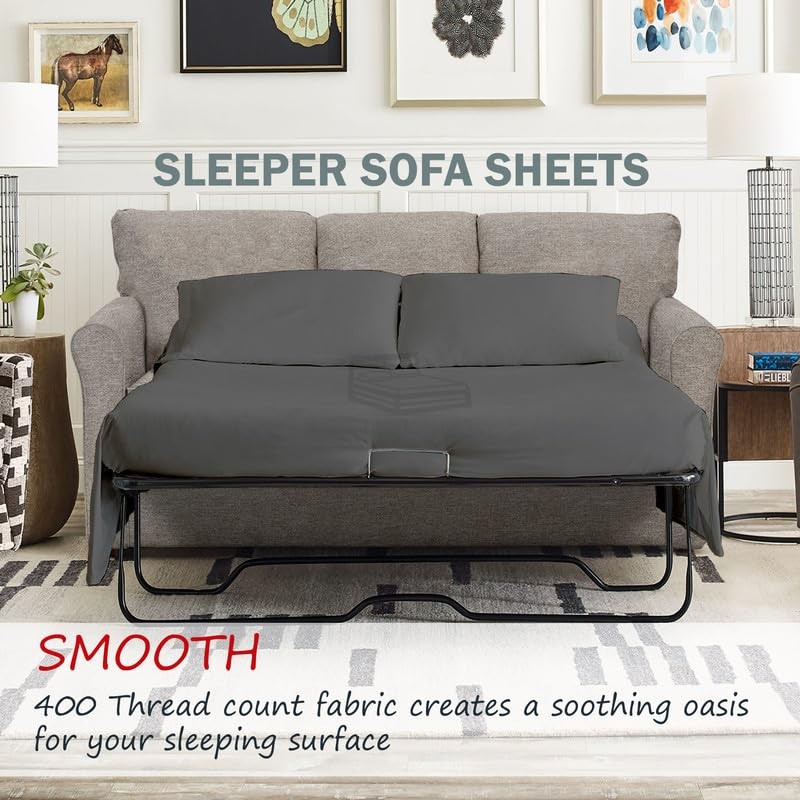 Queen Sleeper Sofa Bed Sheet Set - 400 Thread Count