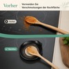 Portacucchiai in Ceramica Nera, Appoggia da Cucina per Cucchiai E