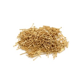 Design61 Round Head Pins Nails 2.2 x 40 mm Iron Brass-Plated 100 g (Approx. 80 Pieces)